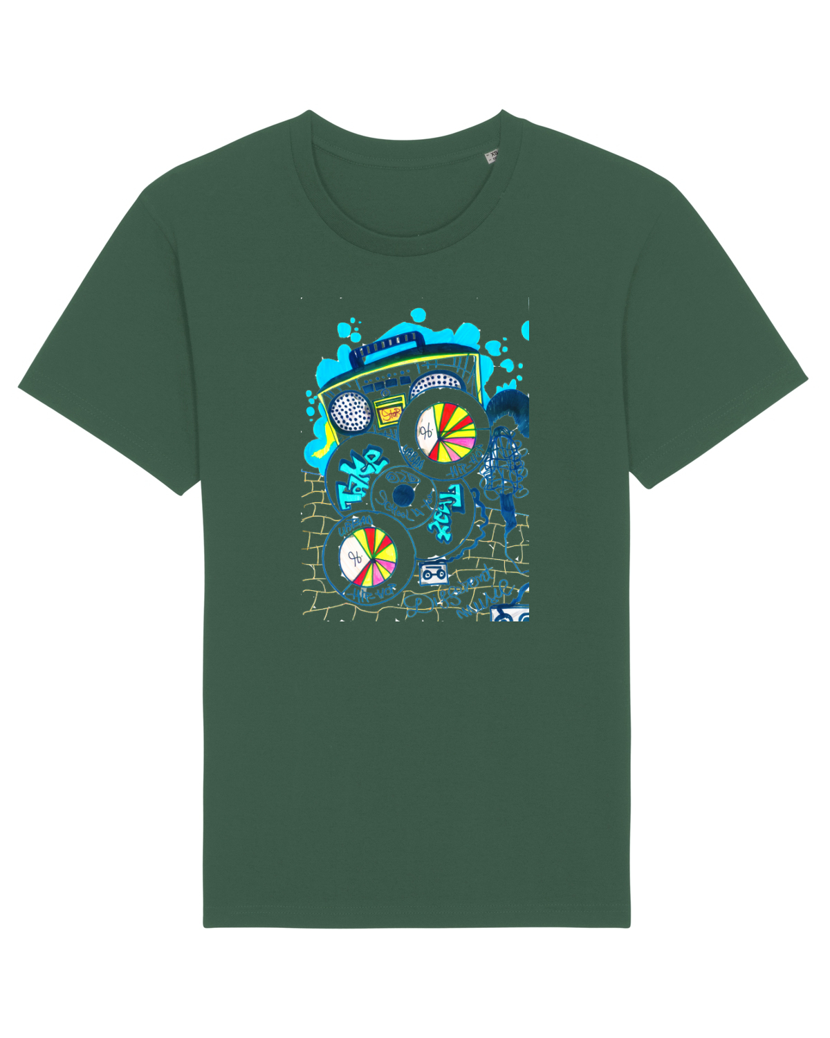 Tricou mânecă scurtă Unisex Rocker Bottle Green