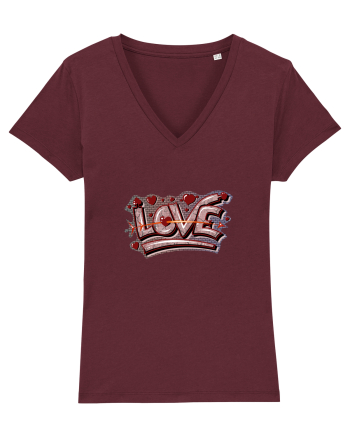 Graffiti love Burgundy