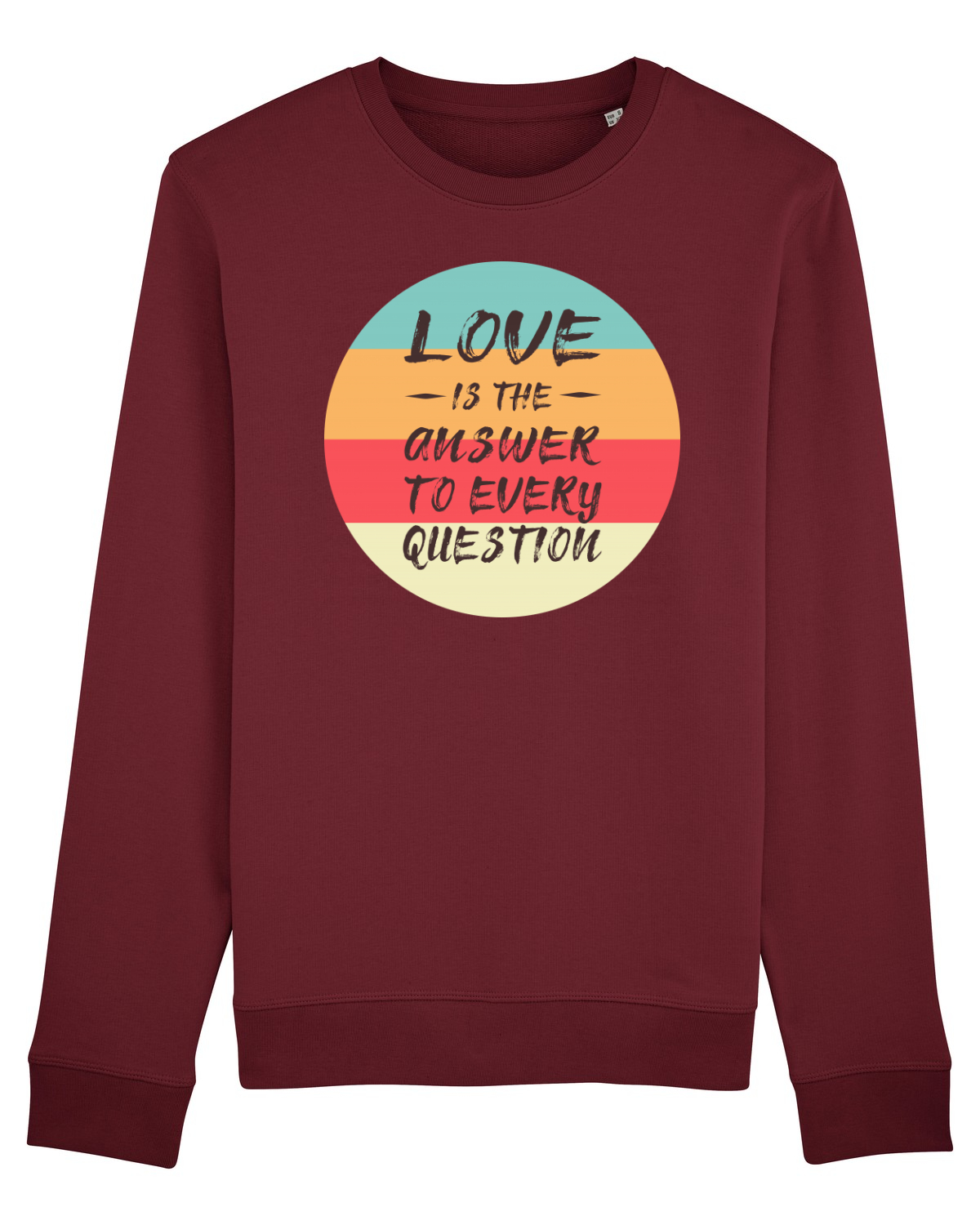 Bluză mânecă lungă Unisex Rise Burgundy