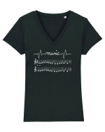 Love music Tricou mânecă scurtă guler V Damă Evoker