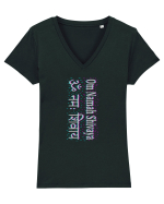 Om Namah Shivaya Tricou mânecă scurtă guler V Damă Evoker