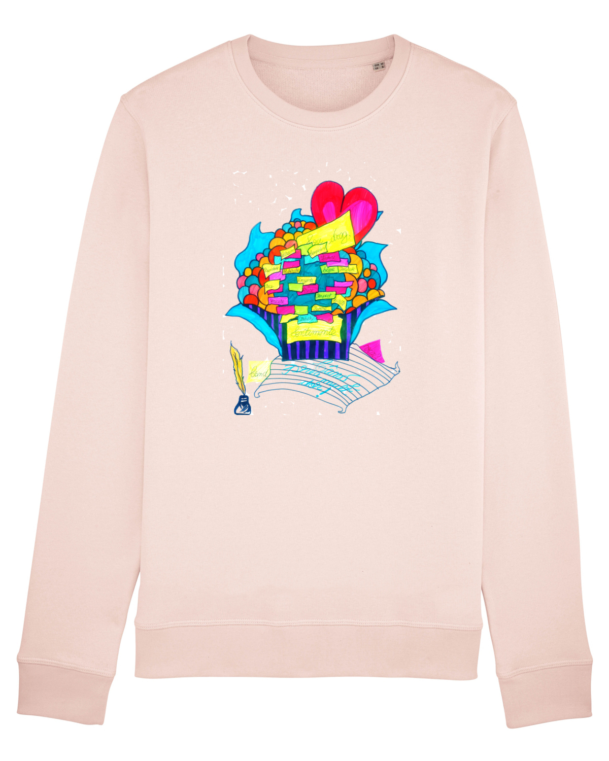 Bluză mânecă lungă Unisex Rise Candy Pink