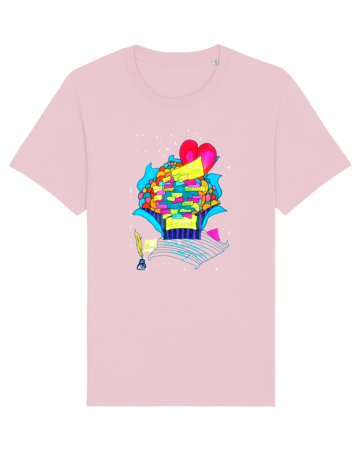 Tricou mânecă scurtă Unisex Rocker Cotton Pink