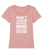 Mind your evolution Tricou mânecă scurtă guler larg fitted Damă Expresser