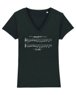 Music is life Tricou mânecă scurtă guler V Damă Evoker
