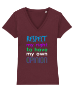 My own opinion Tricou mânecă scurtă guler V Damă Evoker