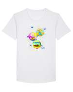 Miros de vara Tricou mânecă scurtă guler larg Bărbat Skater