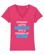 Messed up reality Tricou mânecă scurtă guler V Damă Evoker