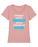 Messed up reality Tricou mânecă scurtă guler larg fitted Damă Expresser