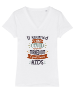 Simptome de parinte Tricou mânecă scurtă guler V Damă Evoker
