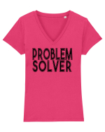 Problem solver - black Tricou mânecă scurtă guler V Damă Evoker