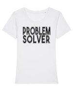 Problem solver - black Tricou mânecă scurtă guler larg fitted Damă Expresser