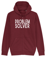 Problem solver - alb Hanorac cu fermoar Unisex Connector