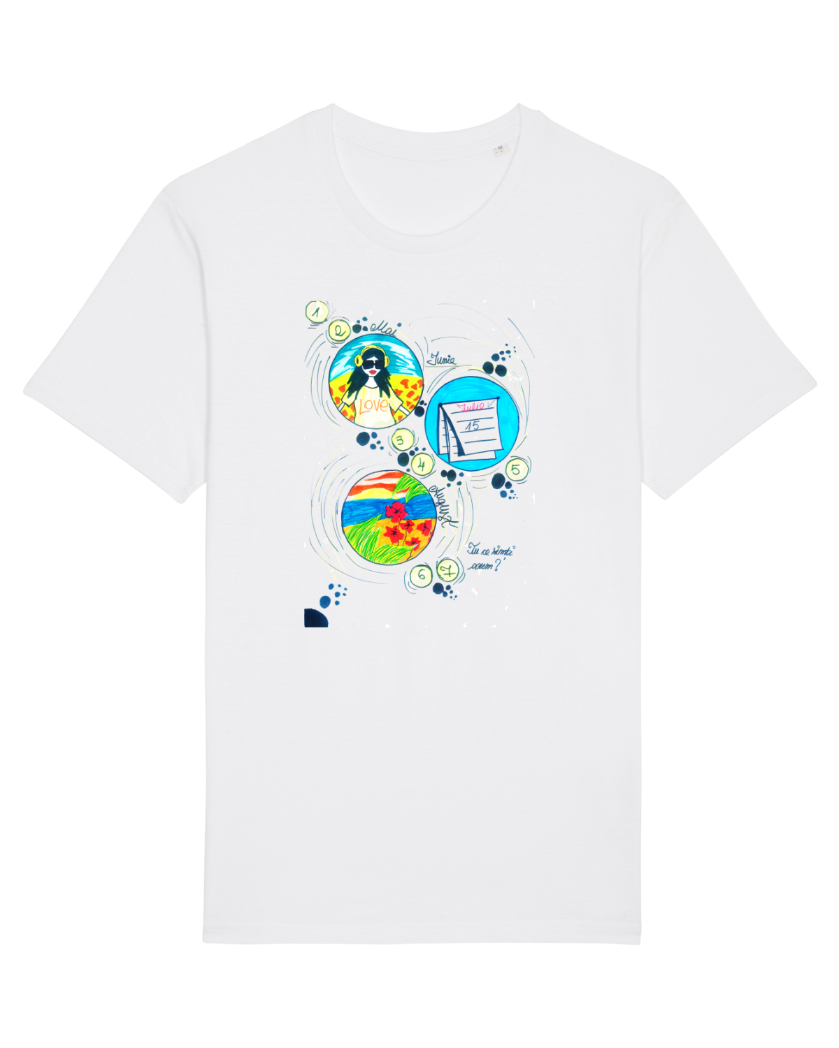 Tricou mânecă scurtă Unisex Rocker White