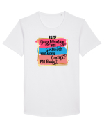 Raise your vibration Tricou mânecă scurtă guler larg Bărbat Skater