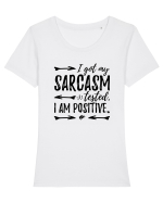 Sarcasm Tricou mânecă scurtă guler larg fitted Damă Expresser