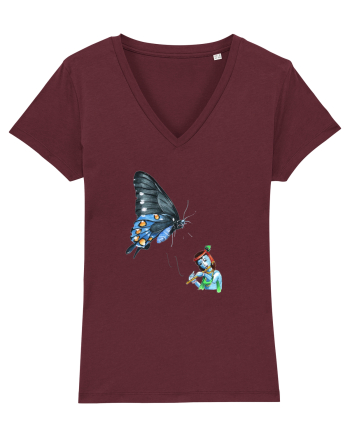 Butterfly music Burgundy