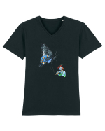 Butterfly music Tricou mânecă scurtă guler V Bărbat Presenter