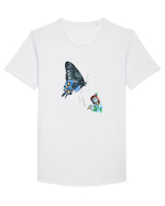 Butterfly music Tricou mânecă scurtă guler larg Bărbat Skater