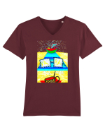 Gand de mare Tricou mânecă scurtă guler V Bărbat Presenter