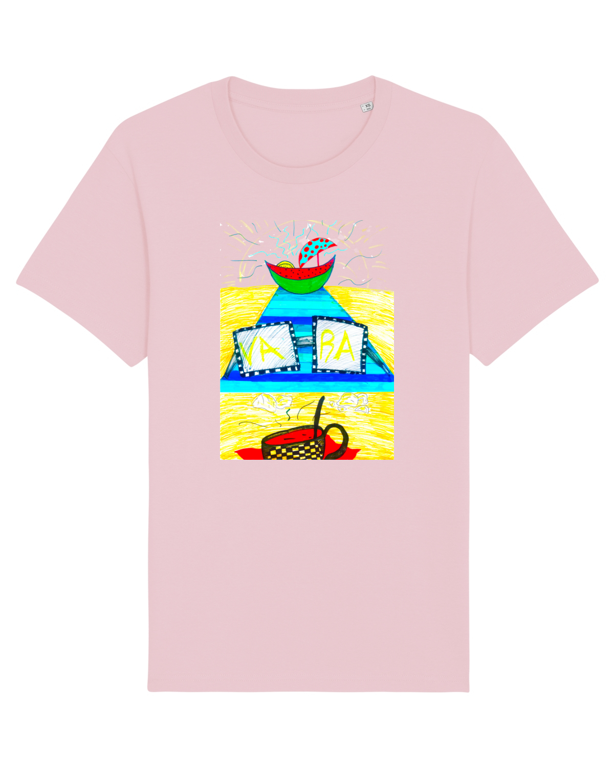 Tricou mânecă scurtă Unisex Rocker Cotton Pink