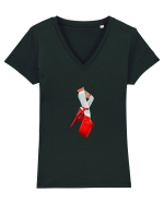 Red shoes Tricou mânecă scurtă guler V Damă Evoker