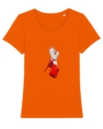 Red shoes Bright Orange