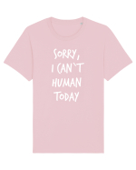 Can`t human - alb Tricou mânecă scurtă Unisex Rocker