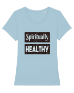 Spiritually healthy Tricou mânecă scurtă guler larg fitted Damă Expresser
