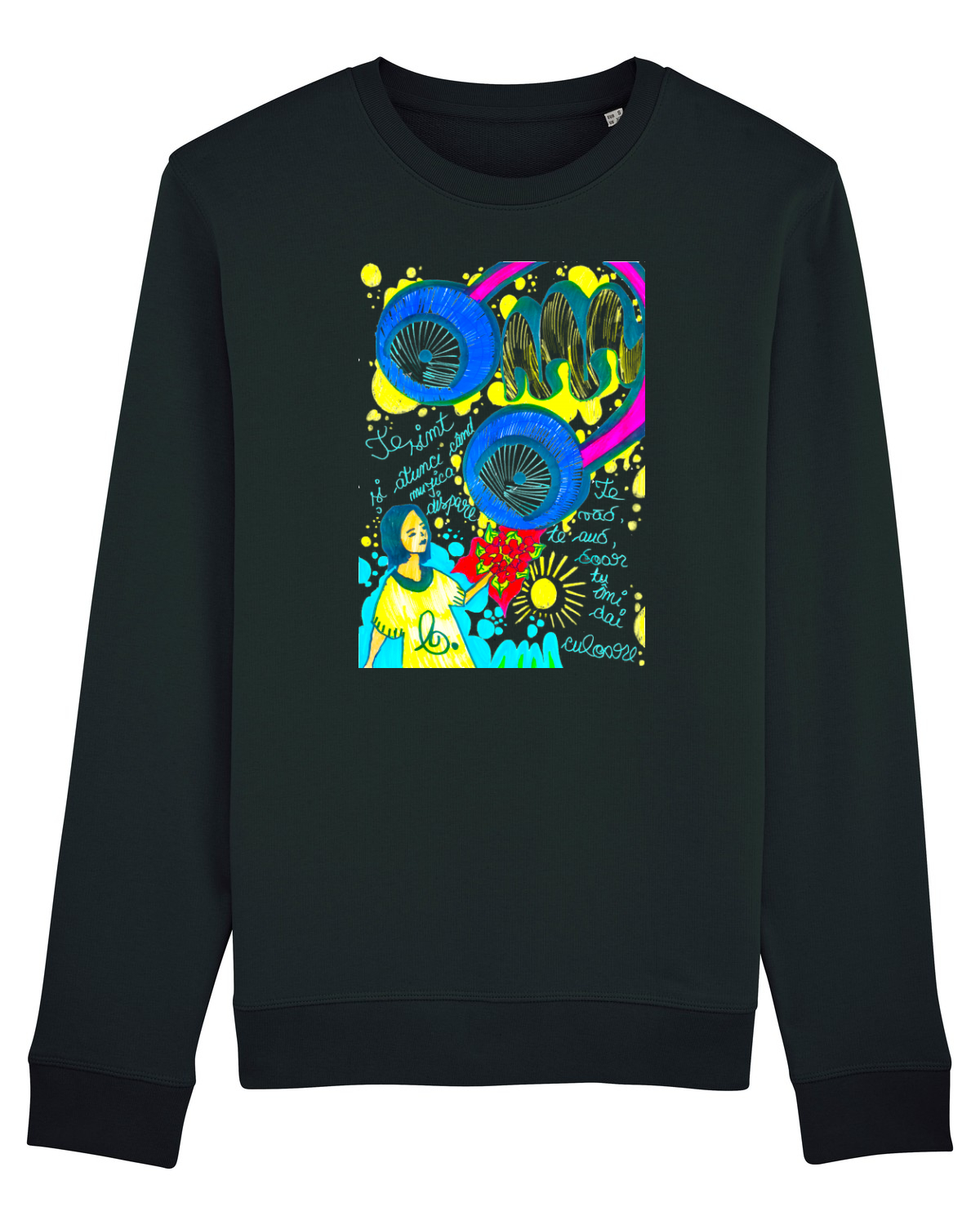 Bluză mânecă lungă Unisex Rise Black