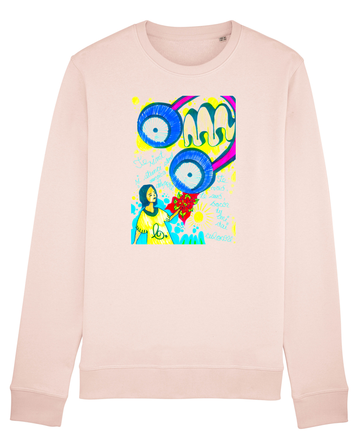 Bluză mânecă lungă Unisex Rise Candy Pink