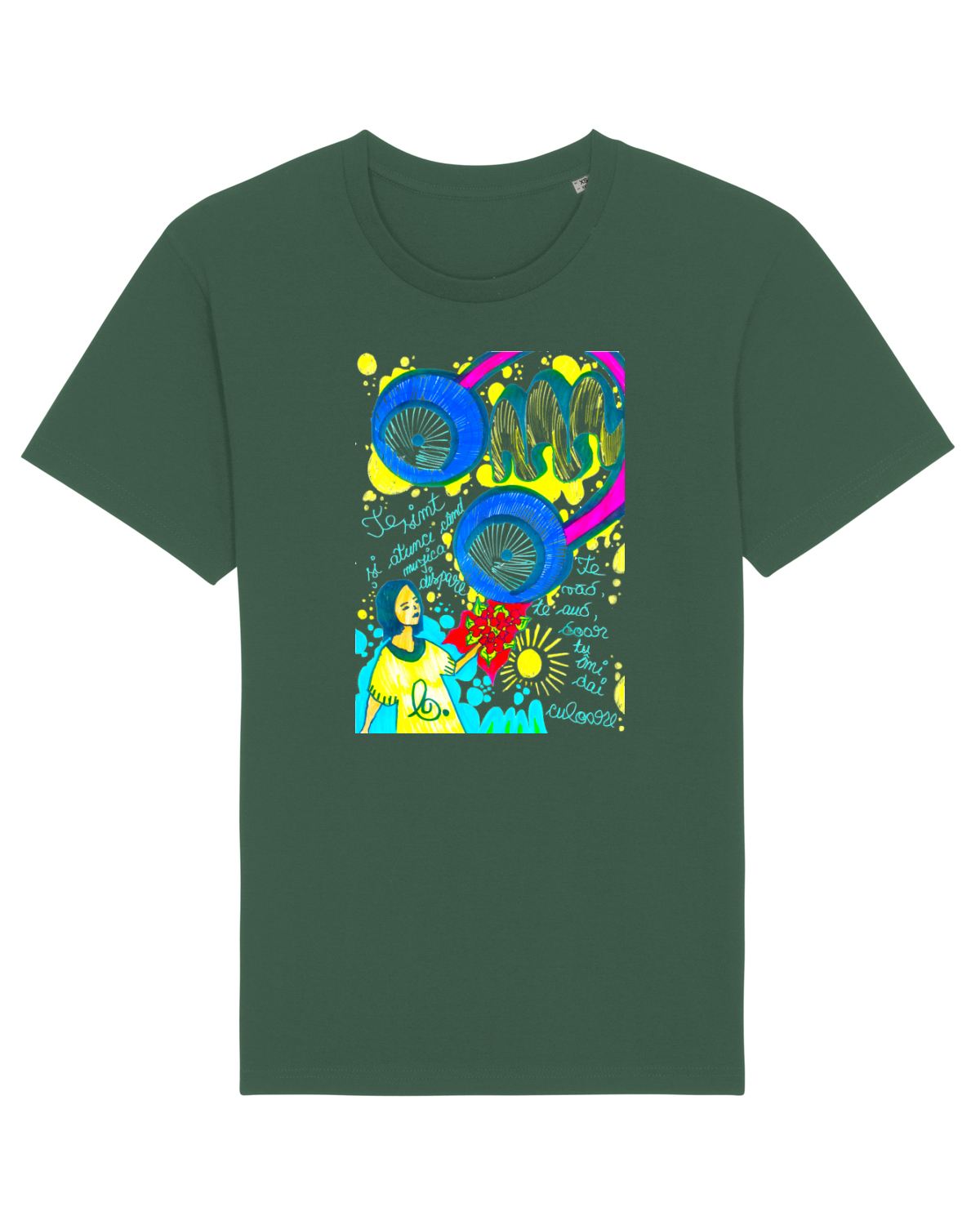 Tricou mânecă scurtă Unisex Rocker Bottle Green