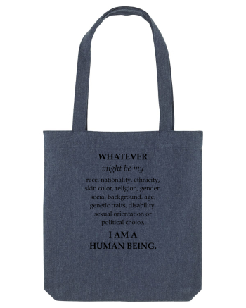 I am a human being Midnight Blue