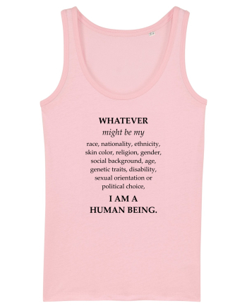 I am a human being Cotton Pink