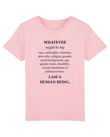 I am a human being Cotton Pink