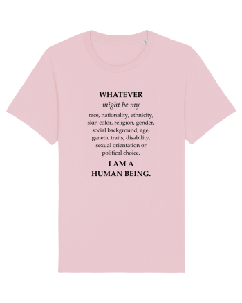 I am a human being Cotton Pink