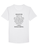 I am a human being Tricou mânecă scurtă guler larg Bărbat Skater