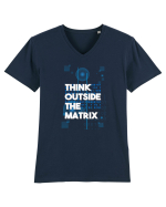 Think outside the matrix Tricou mânecă scurtă guler V Bărbat Presenter