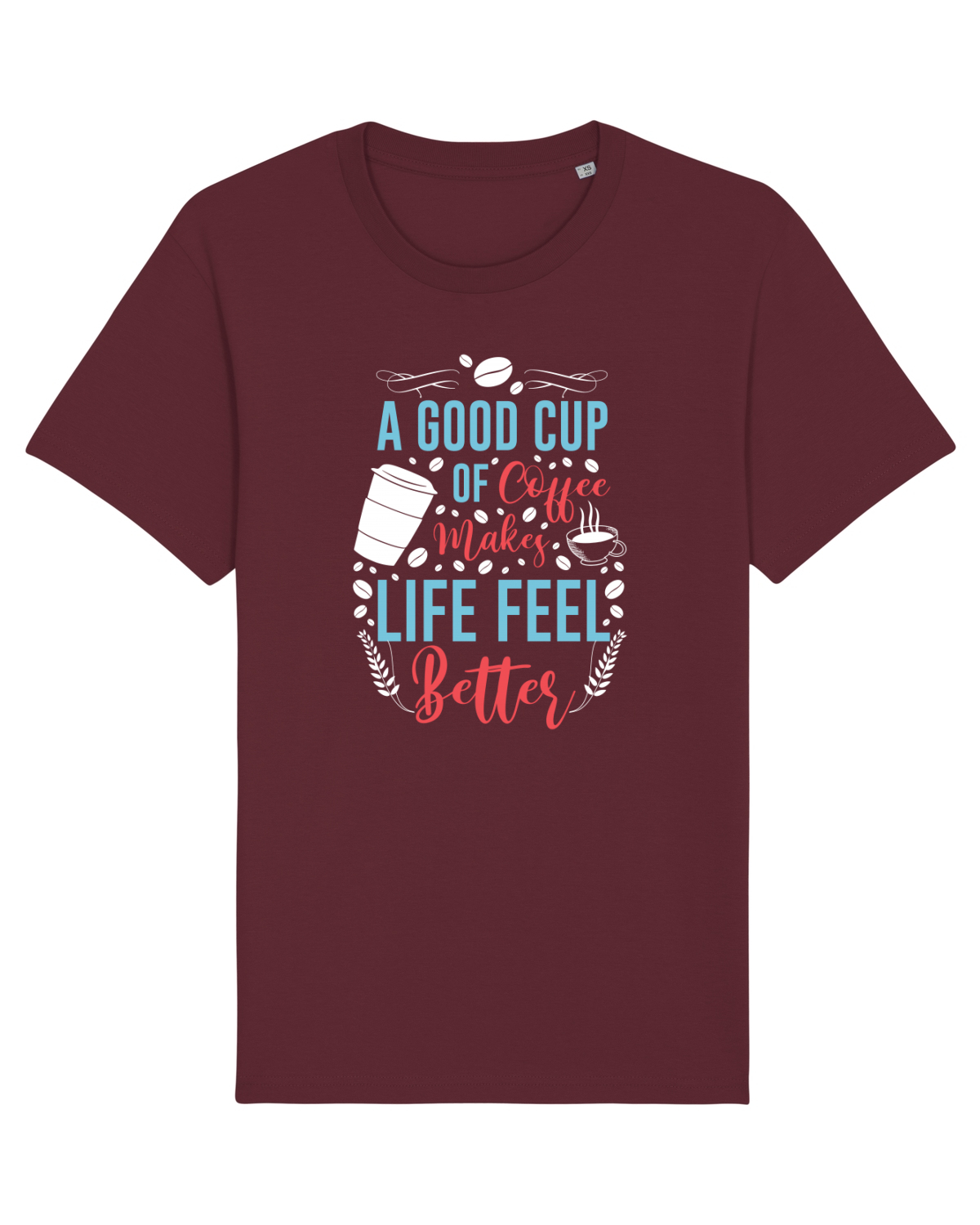 Tricou mânecă scurtă Unisex Rocker Burgundy