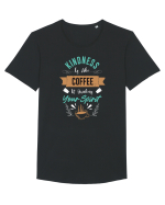 Coffee Is Awakens Your Spirit Tricou mânecă scurtă guler larg Bărbat Skater