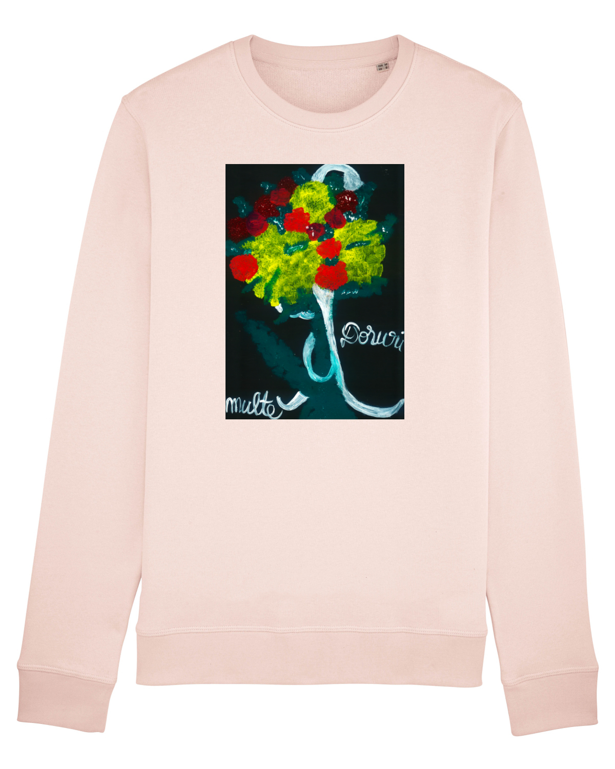 Bluză mânecă lungă Unisex Rise Candy Pink