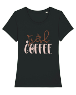 Fresh Coffee Tricou mânecă scurtă guler larg fitted Damă Expresser