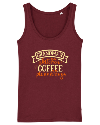 Grandma's kitchen coffee, pie and hugs Burgundy
