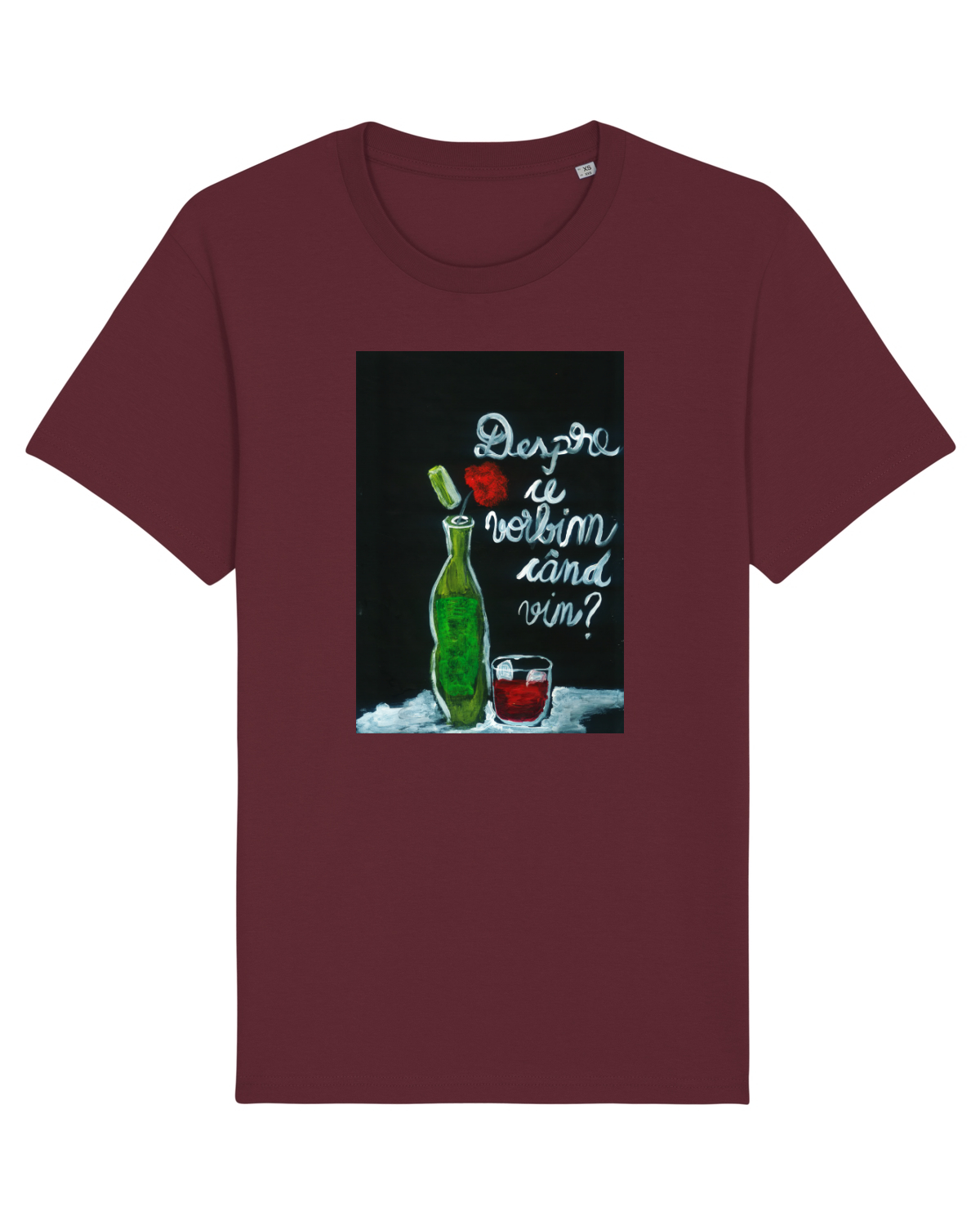 Tricou mânecă scurtă Unisex Rocker Burgundy