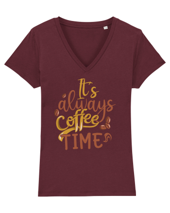 It's Always Coffee Time Burgundy