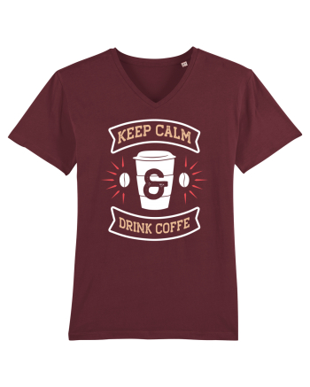 Keep Calm And Drink Coffee Burgundy