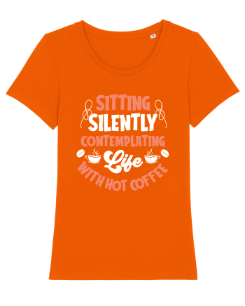 Life With A Hot Coffee Bright Orange