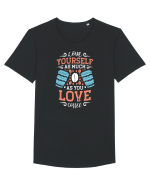 Love Yourself As Much As You Love Coffee Tricou mânecă scurtă guler larg Bărbat Skater