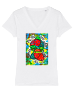 Change Tricou mânecă scurtă guler V Damă Evoker