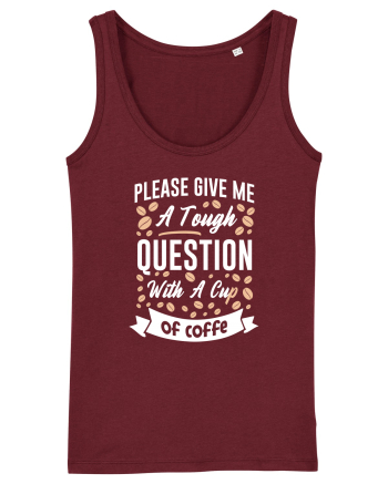 Question With A Cup Of Coffee Burgundy